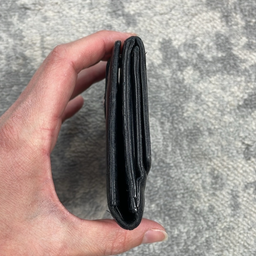 Chanel Caviar Skin Black Leather CC Bifold Compact Wallet Luxury Designer - Picture 4 of 17